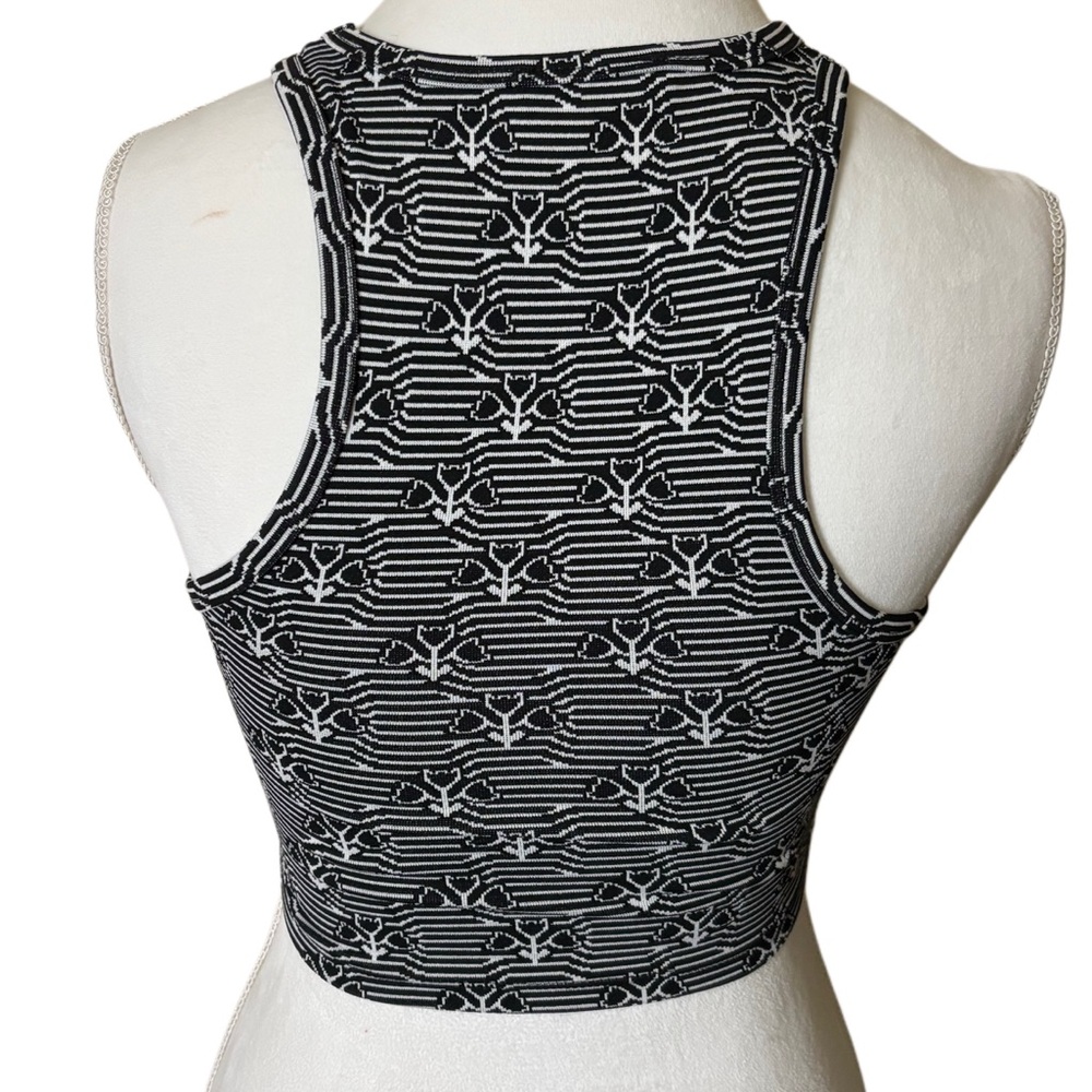Zara black and white cropped tank top Size S - Picture 4 of 7